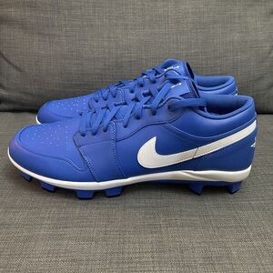 Nike Jordan 1 Retro MCS Low Game Royal White Baseball Cleats CJ8524401 Men’s 16